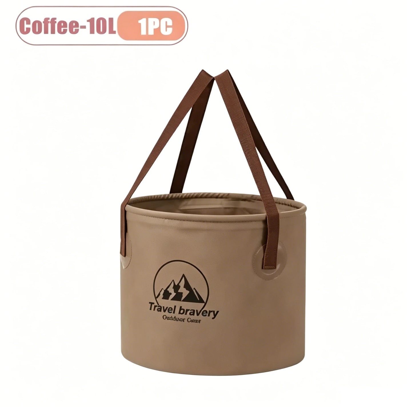 Portable Collapsible Outdoor Water Bucket, 10L/20L Foldable Portable Basin with Reinforced Handles for Camping Hiking Fishing