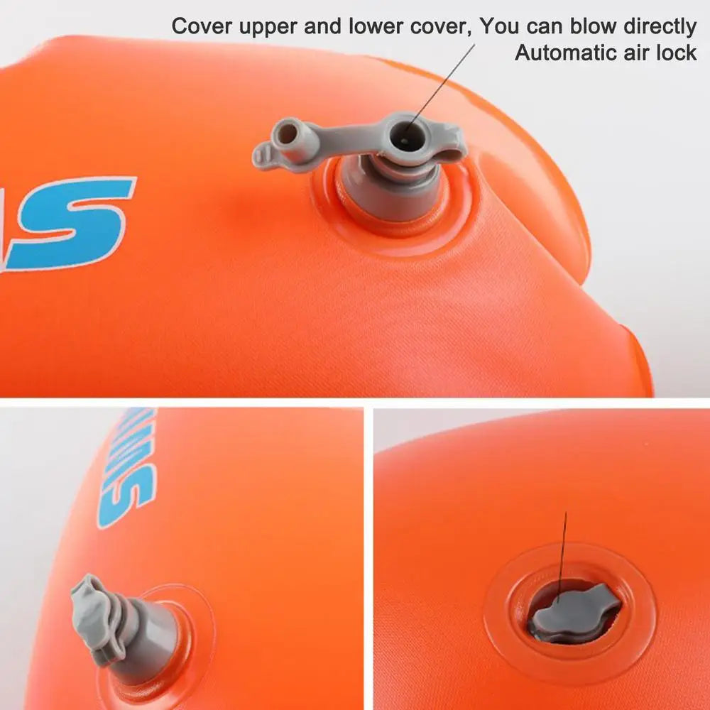 Swimming Buoy Open Water Double Airbog Safety Swim Buoy Tow Float For Open Water Swimmers & Triathletes Training Equipment