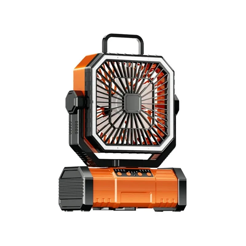 Camping Ceiling Fan 20000Mah Rechargeable Camping Circulator with Light and Remote Control Cool Air Circulation Camping Fan