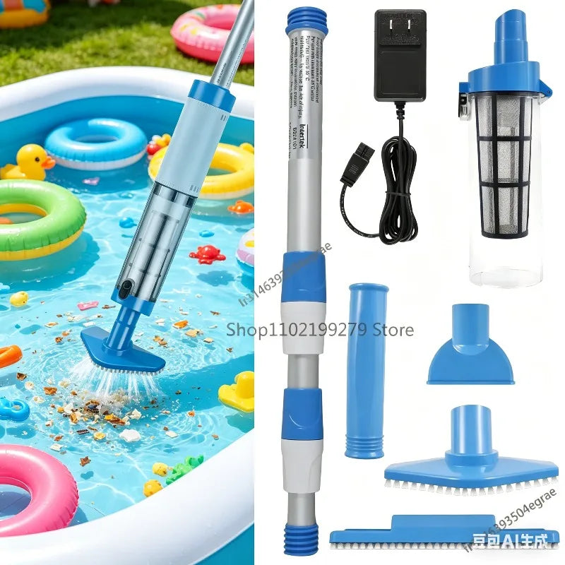 NEW Pool Cleaner Vacuum Rechargeable Pool Fish Tank Swimming Handheld Cordless Spas Hot Tubs Portable