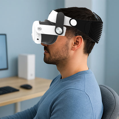 VR Headset Accessories Strap Fit for Meta Quest 3S/Quest 3 VR Head Strap Enhanced Support and Reduce Facial
