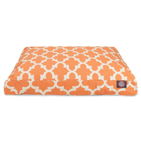 Peach Trellis Medium Rectangle Indoor Outdoor Pet Dog Bed With Removable Washable Cover By Majestic Pet Products