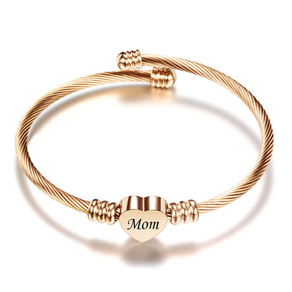 Stainless Steel Braided Bracelets for Mother's Day