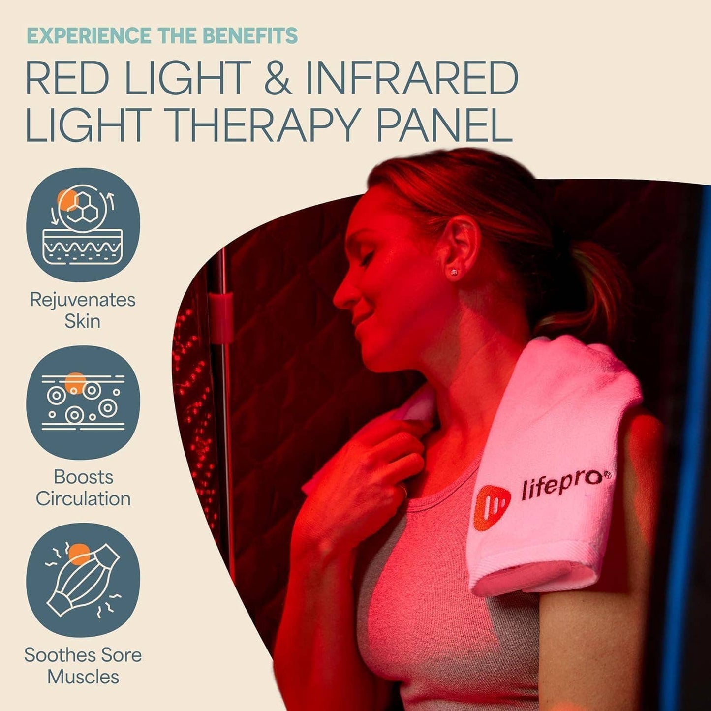 LifePro Portable Infrared Sauna For Home Steam & Redlight