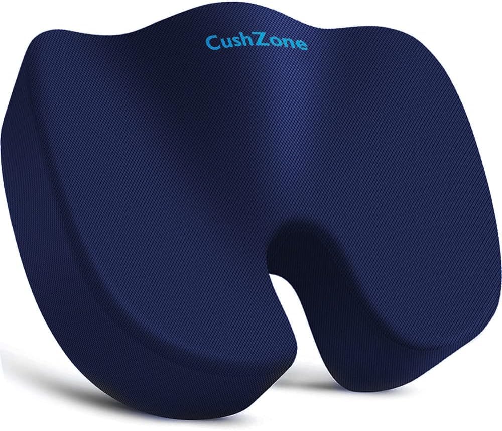 XXLSeat Cushion Office Car Seat Cushion Memory Foam Cushion for Office Chair Car Seat Airplane Bleacher Non-Slip Chair Pad Butt Pillow for Desk Wheelchair Car (Blue)