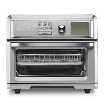 Cuisinart Air Fryer Toaster Oven Digital Display Digital 1800 Watt Adjustable Temperature and Controls Stainless Steel TOA-65Silver