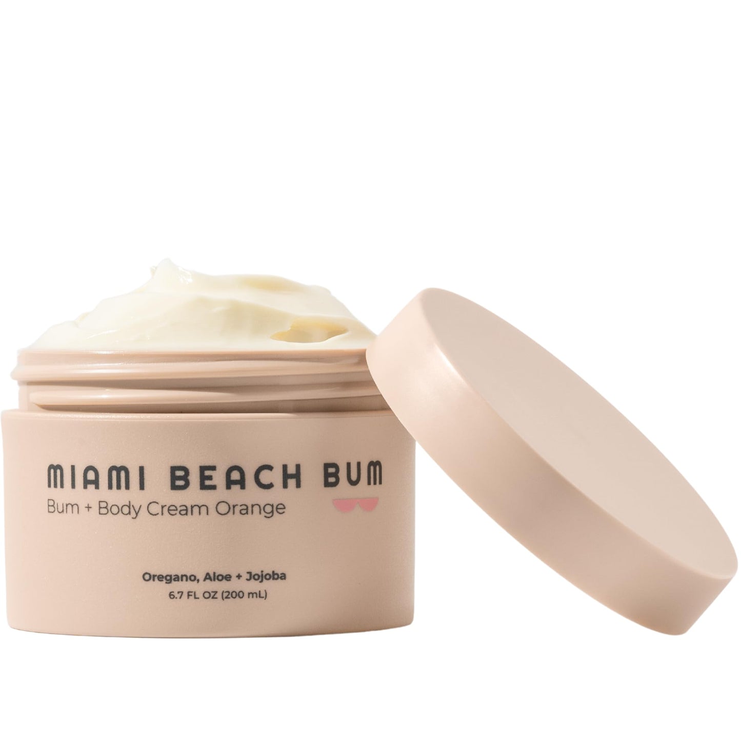 Miami Beach Bum Bum + Body Cream Orange 6.7oz Daily Moisturizer For Total Skin Health Body Acne Treatment Razor Bumps Keratosis Pilaris Ingrown Hairs Sunburns Blemishes & More