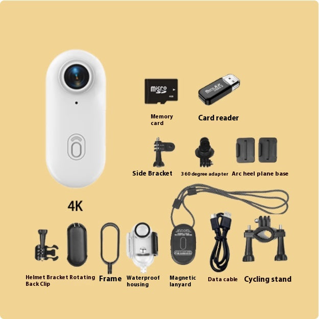 Mini 4K Action Camera - Waterproof, Wearable, Magnetic Mount