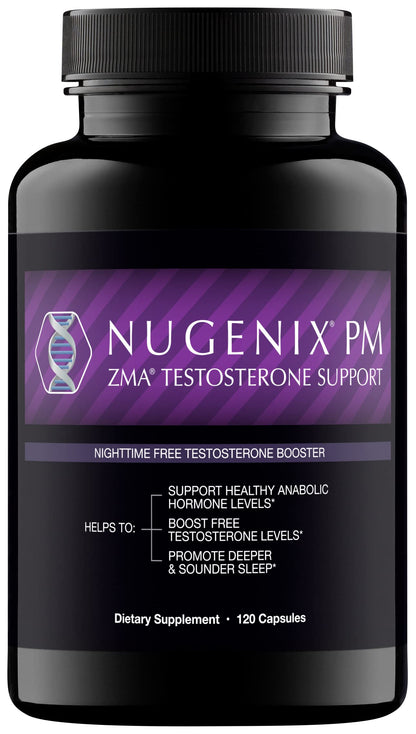 Nugenix PM ZMA - Nighttime Free Testosterone Booster and Sleep Support 120 Count