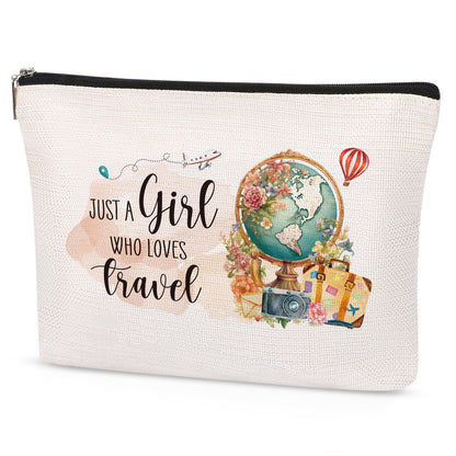 Papiailove Travel Gifts for Women Unique Makeup Bag Best Gifts for People Who Travel Gifts for International Travelers Travel Cosmetic Bag for Best Friends