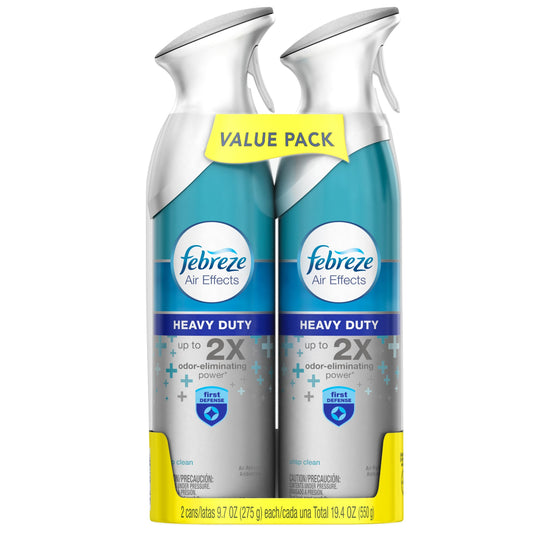 Febreze Air Effects Heavy Duty Crisp Clean Air Freshener 2 ct