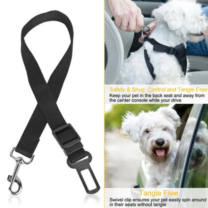 2Pcs Pet Dog Seat Belt Leash Adjustable Pet Dog Cat Safety Leads Harness