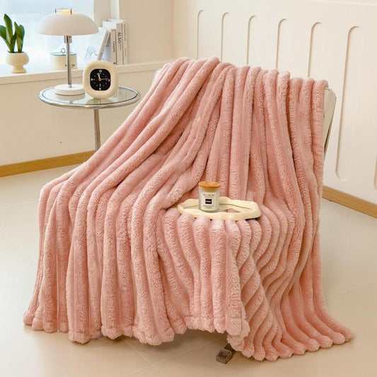 Multifunctional Solid Color Blanket, 1 Count Soft Comfortable Warm Air-Conditioned Room Throw, Suitable for Bed Sofa Bedroom Living Room Dormitory Travel.