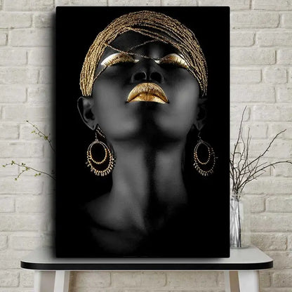 Black Art Canvas Painting Poster for Living Room Decor