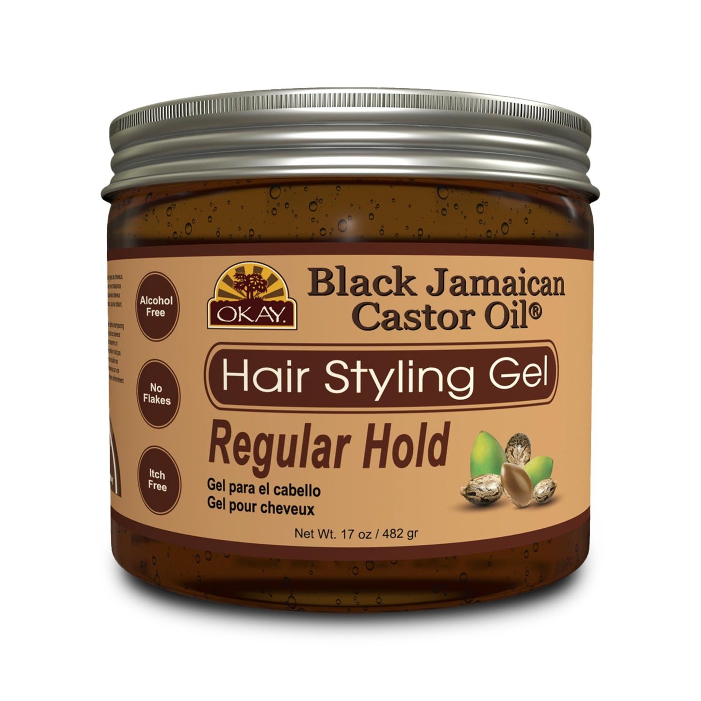 OKAY BLACK JAMAICAN HAIR STYLING GEL REGULAR HOLD 17OZ
