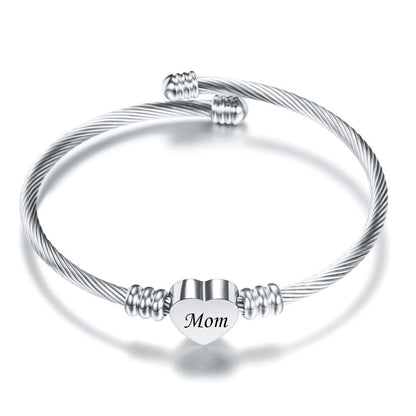 Stainless Steel Braided Bracelets for Mother's Day