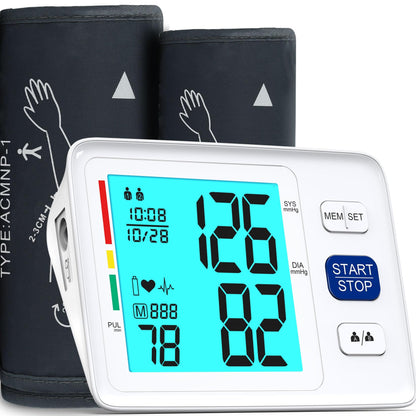 Blood Pressure Monitor for Home Use Extra Large Cuff Automatic Digital Blood Pressure Machine 9-17&13-21Adjustable Blood Pressure Cuff- Backlit Display 2x500 Memories 4AAA Batteries Carrying Case1
