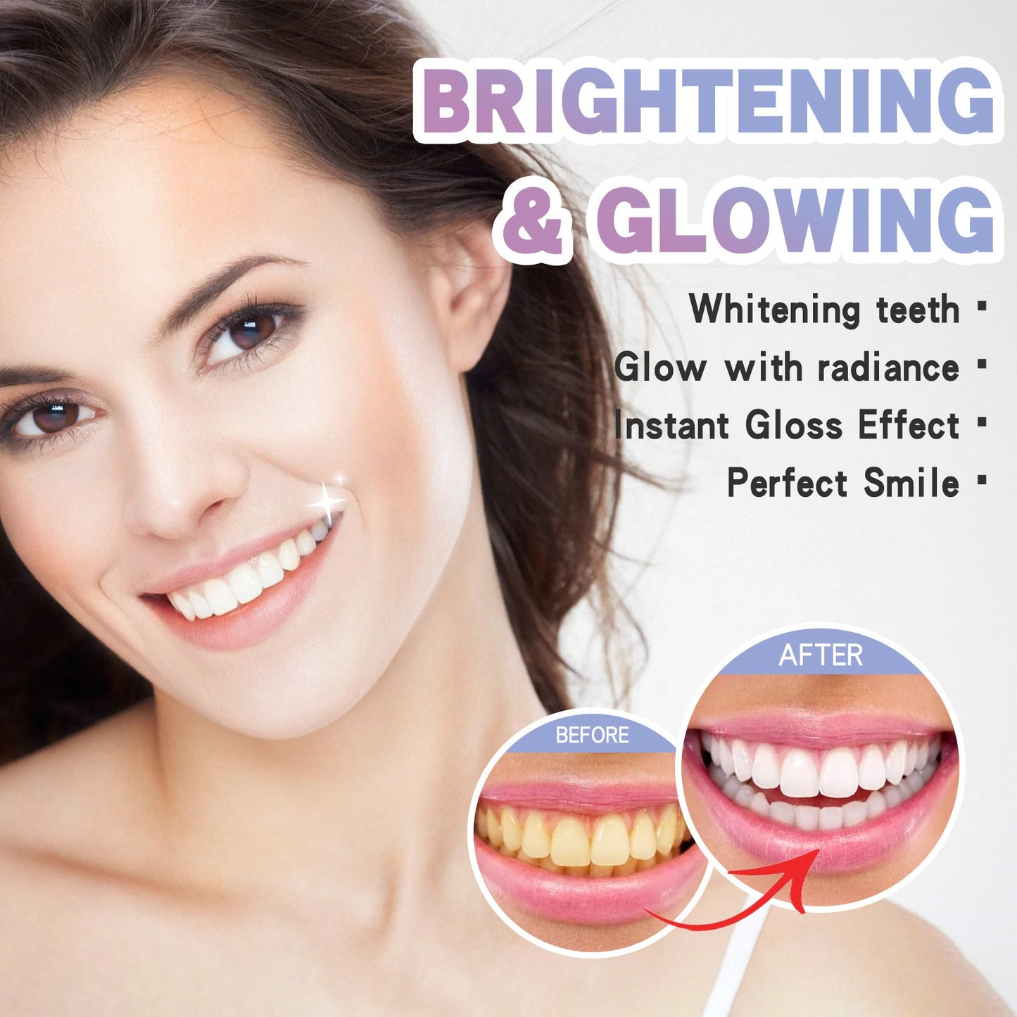 EELHOE Whitening Teeth Pen, Oral Care Clean Stains White Teeth Breath Teeth Pen before and after results for brightening smile.