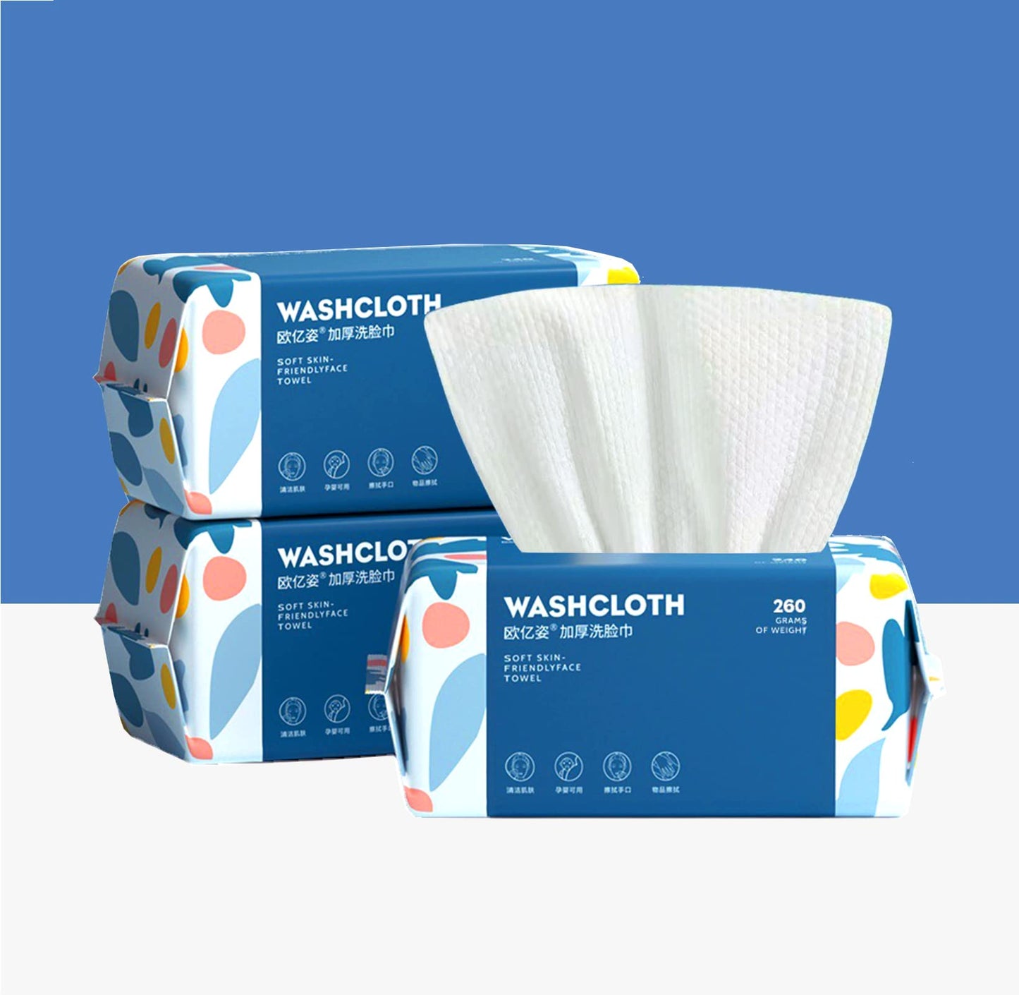 300 Count Disposable Face TowelThickening Ultra Soft WashclothsFacial Cotton TissueLint-free cotton dry wipes Multi-Purpose for Skin CareMake-up WipesFace Wipes and Facial Cleansing