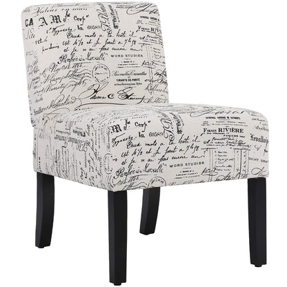 Modern Fabric Living Room Chairs with Solid Wood Legs Home Furniture (1 White)